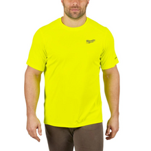 WORKSKIN Lightweight Performance 2X T-Shirt - Short Sleeve, High Visibility Yellow