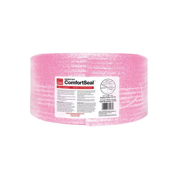 Owens Corning FoamSealR Series Foam-Seal-R 3.5 in Sill Gasket, 5-1/2 In W, 82 Ft L Roll, Polyethylene, Pink